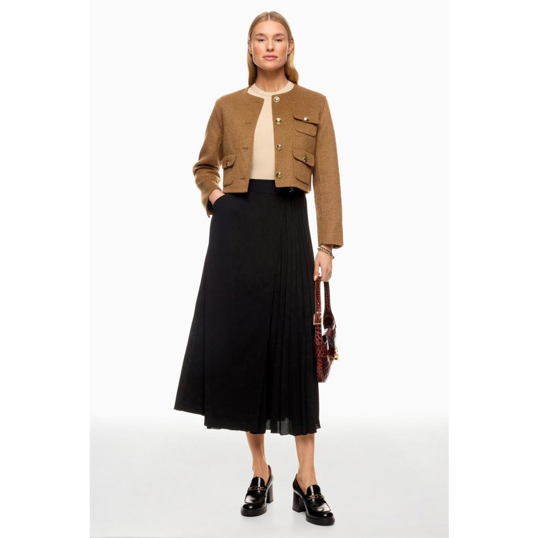 Sandro Souvenir Skirt Black Size 38 Missing Button